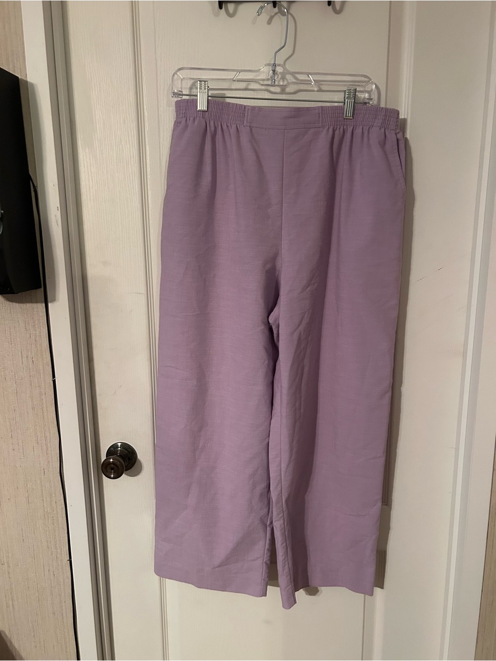 Alfred Dunner Lavender Wide-Leg Pull-On Pants